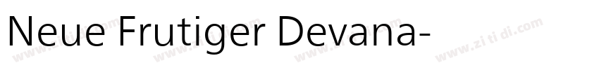 Neue Frutiger Devana字体转换